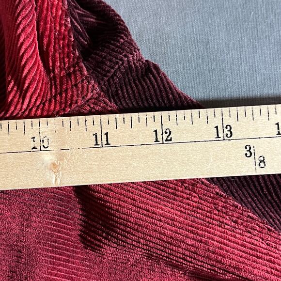 Anthropologie Pilcro Pants Womens 27 Red Two-Tone‎ Corduroy High Rise Slim - Picture 11 of 12